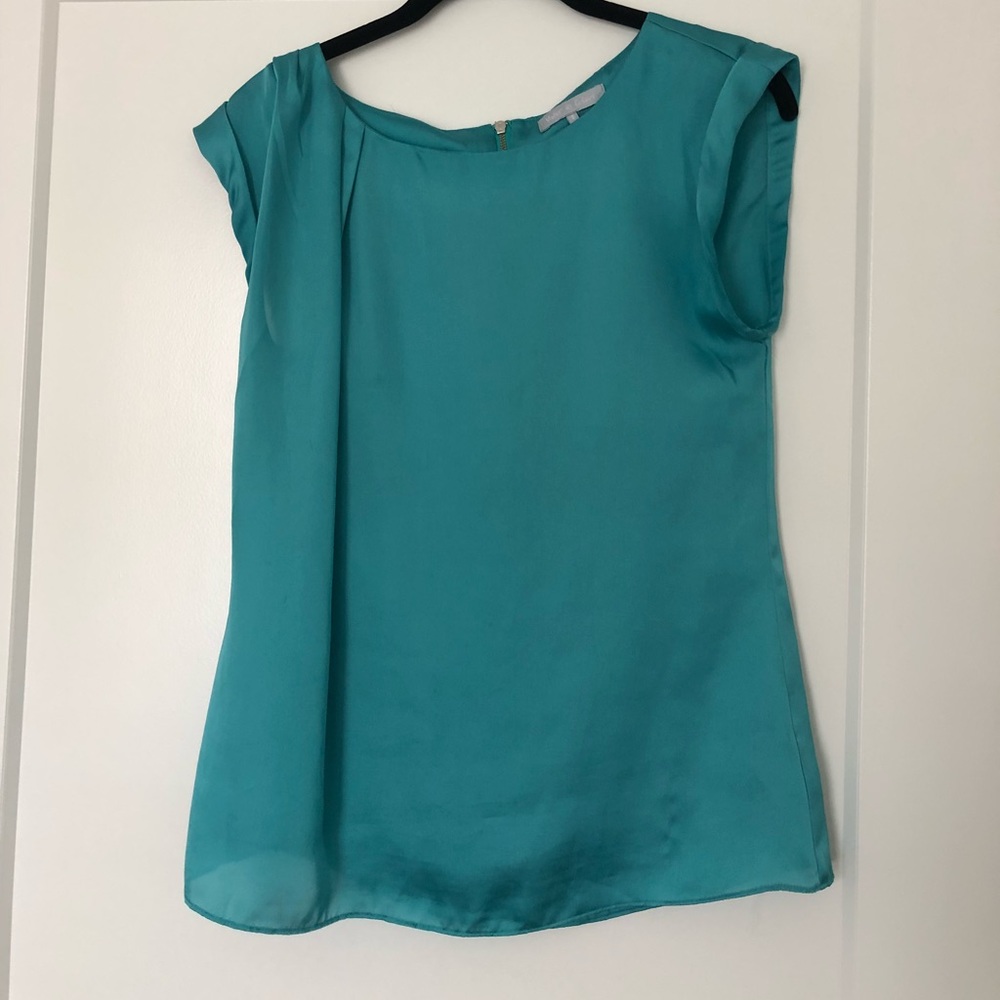 Mint color silky blouse